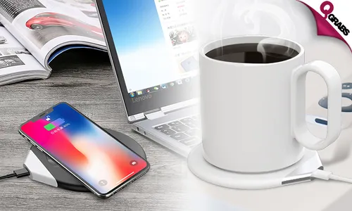 2-in-1 Wireless Charger + Mug Warmer!